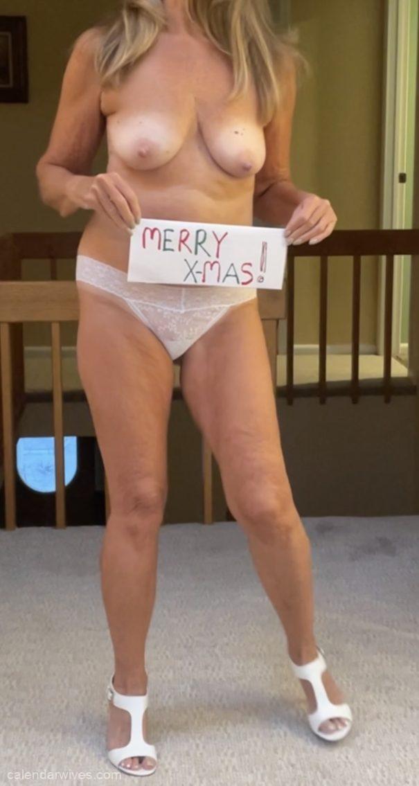 Wife in panties for X-Mas