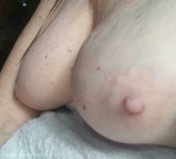 Freshly showered wife titties