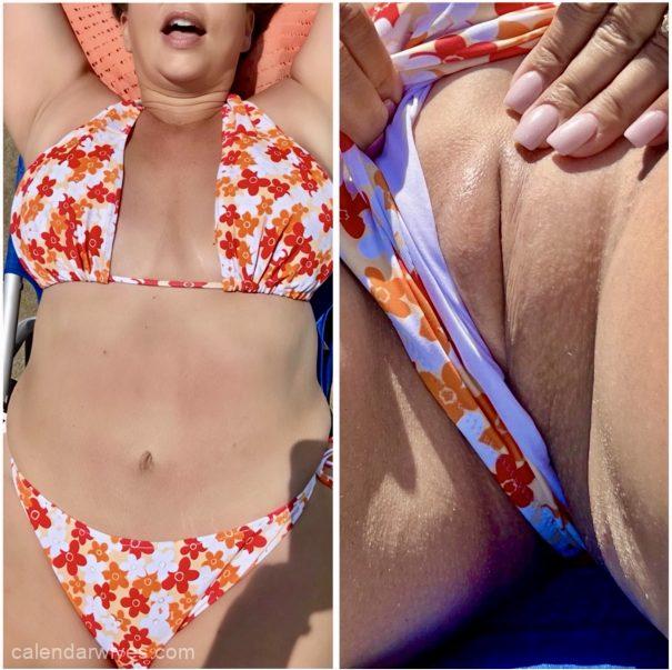 Wife Flashing her Pussy